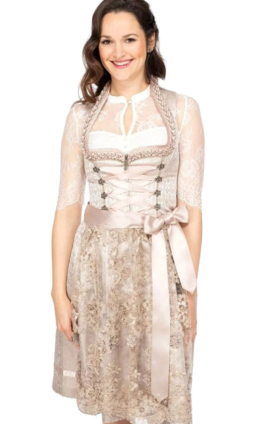 Elisabeth | Damen Oktoberfest Spitzen-Dirndl mit Schürze Trachtenkleid