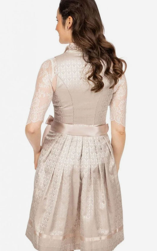 Elisabeth | Damen Oktoberfest Spitzen-Dirndl mit Schürze Trachtenkleid