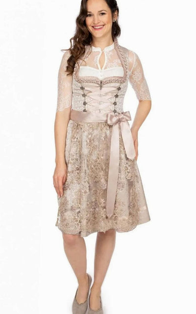 Elisabeth | Damen Oktoberfest Spitzen-Dirndl mit Schürze Trachtenkleid