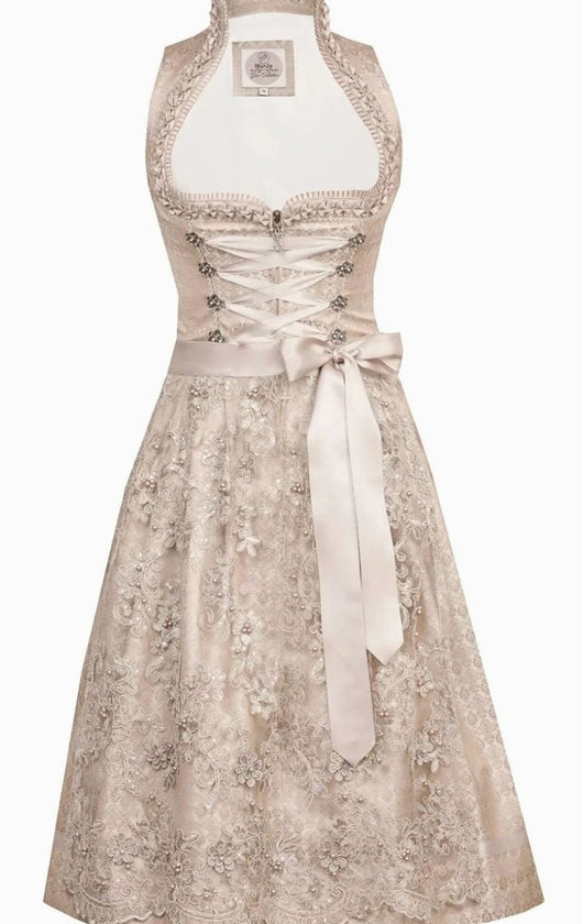 Elisabeth | Damen Oktoberfest Spitzen-Dirndl mit Schürze Trachtenkleid