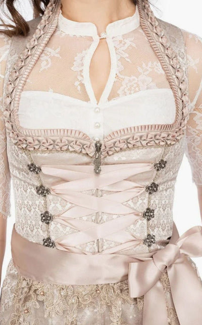 Elisabeth | Damen Oktoberfest Spitzen-Dirndl mit Schürze Trachtenkleid