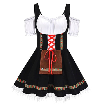 Luisa | Damen Oktoberfest Trachtenkleid Schulterfreies Dirndl-Mini