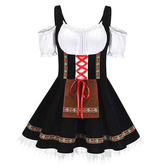 Luisa | Damen Oktoberfest Trachtenkleid Schulterfreies Dirndl-Mini