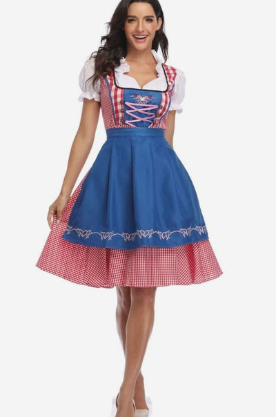 Luisa | Damen Oktoberfest Trachtenkleid Schulterfreies Dirndl-Mini