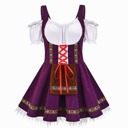 Luisa | Damen Oktoberfest Trachtenkleid Schulterfreies Dirndl-Mini