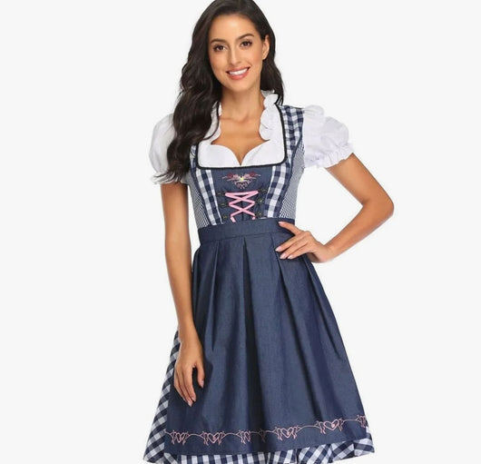 Luisa | Damen Oktoberfest Trachtenkleid Schulterfreies Dirndl-Mini