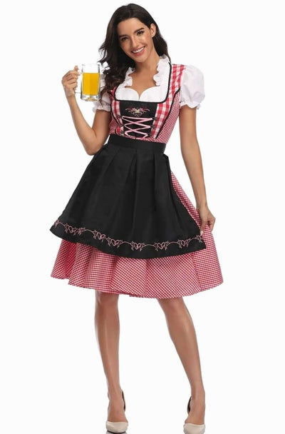 Luisa | Damen Oktoberfest Trachtenkleid Schulterfreies Dirndl-Mini
