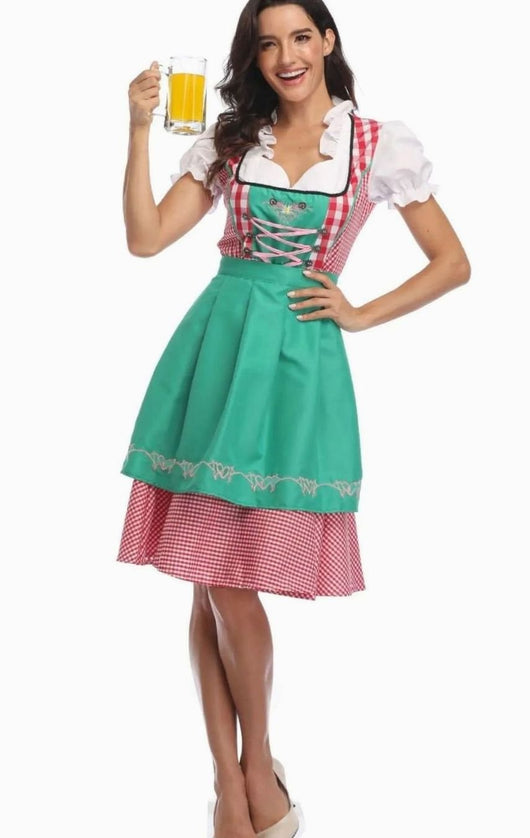 Luisa | Damen Oktoberfest Trachtenkleid Schulterfreies Dirndl-Mini