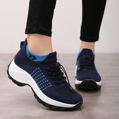 Lena | Damen Orthopädische Gedämpfte Schnürsenkel Plateau-Sneaker