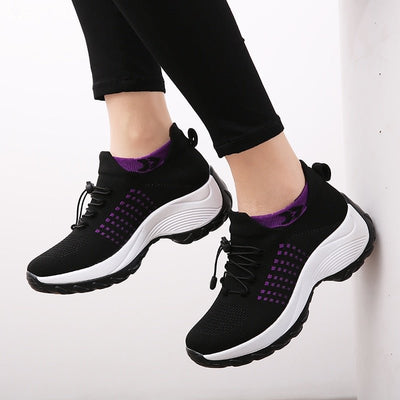 Lena | Damen Orthopädische Gedämpfte Schnürsenkel Plateau-Sneaker