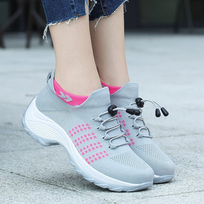 Lena | Damen Orthopädische Gedämpfte Schnürsenkel Plateau-Sneaker