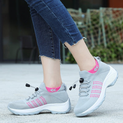 Lena | Damen Orthopädische Gedämpfte Schnürsenkel Plateau-Sneaker