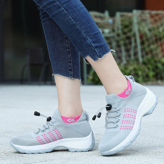 Lena | Damen Orthopädische Gedämpfte Schnürsenkel Plateau-Sneaker