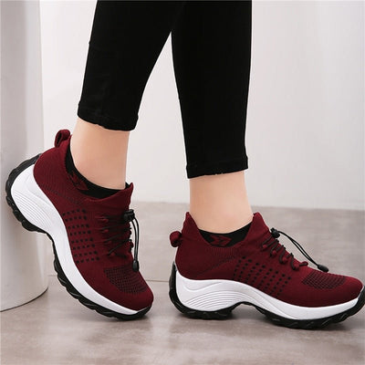 Lena | Damen Orthopädische Gedämpfte Schnürsenkel Plateau-Sneaker