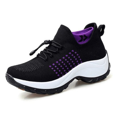 Lena | Damen Orthopädische Gedämpfte Schnürsenkel Plateau-Sneaker