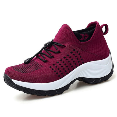 Lena | Damen Orthopädische Gedämpfte Schnürsenkel Plateau-Sneaker