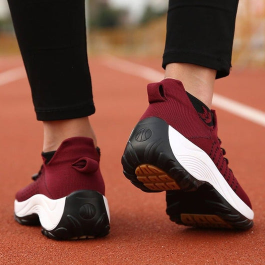 Lena | Damen Orthopädische Gedämpfte Schnürsenkel Plateau-Sneaker