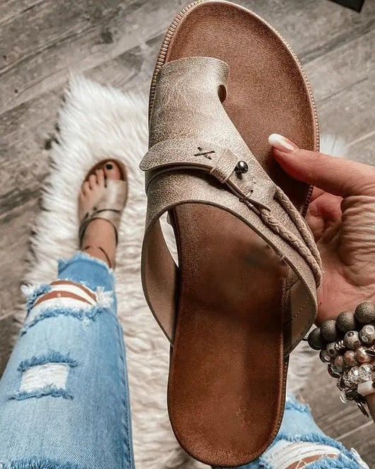 Sophie | Damen Orthopädische Komfort-Sandalen Veganleder Offene Zehe