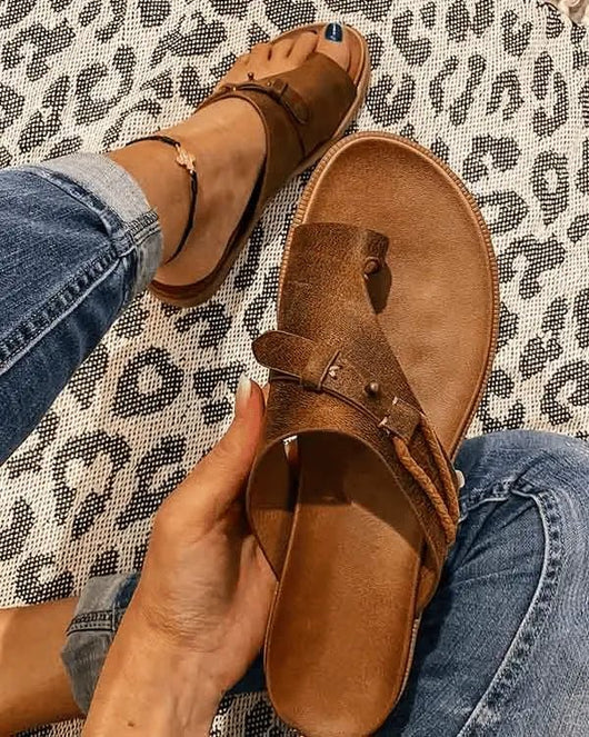 Sophie | Damen Orthopädische Komfort-Sandalen Veganleder Offene Zehe
