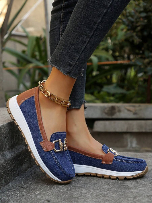 Leonie | Damen Orthopädische Rutschfeste Slipper mit Golddetail