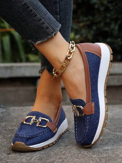 Leonie | Damen Orthopädische Rutschfeste Slipper mit Golddetail