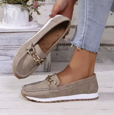 Leonie | Damen Orthopädische Rutschfeste Slipper mit Golddetail
