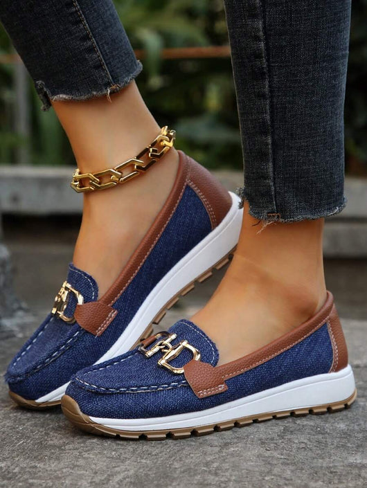 Leonie | Damen Orthopädische Rutschfeste Slipper mit Golddetail