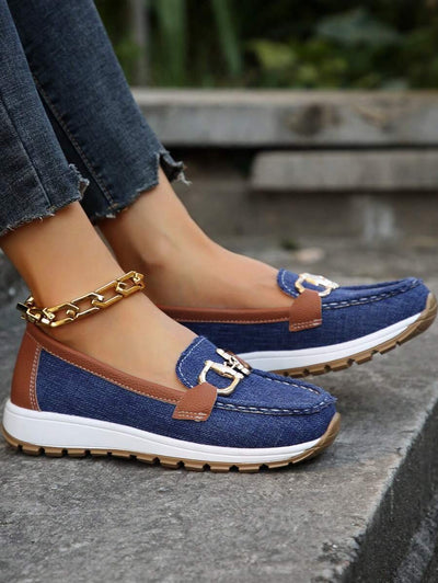 Leonie | Damen Orthopädische Rutschfeste Slipper mit Golddetail