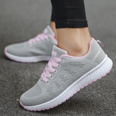 Leonie | Damen Orthopädische Schnürsenkel-Sneaker Atmungsaktives Strickobermaterial