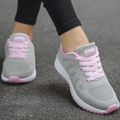 Leonie | Damen Orthopädische Schnürsenkel-Sneaker Atmungsaktives Strickobermaterial
