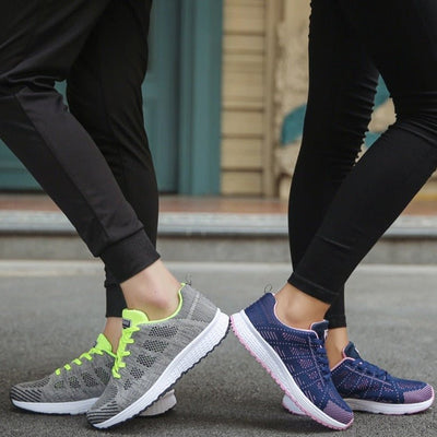 Leonie | Damen Orthopädische Schnürsenkel-Sneaker Atmungsaktives Strickobermaterial