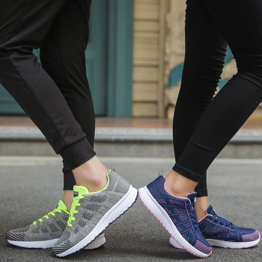 Leonie | Damen Orthopädische Schnürsenkel-Sneaker Atmungsaktives Strickobermaterial