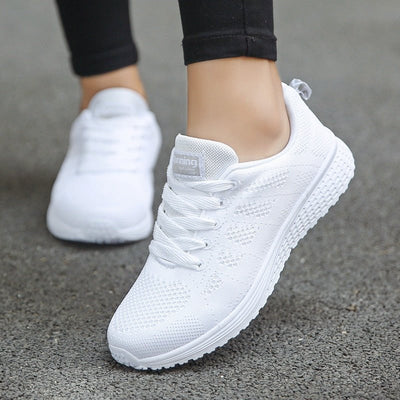 Leonie | Damen Orthopädische Schnürsenkel-Sneaker Atmungsaktives Strickobermaterial