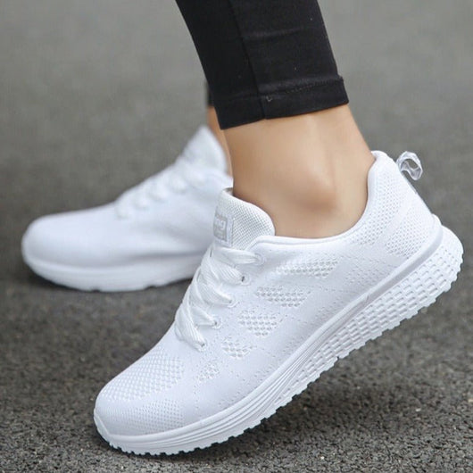 Leonie | Damen Orthopädische Schnürsenkel-Sneaker Atmungsaktives Strickobermaterial
