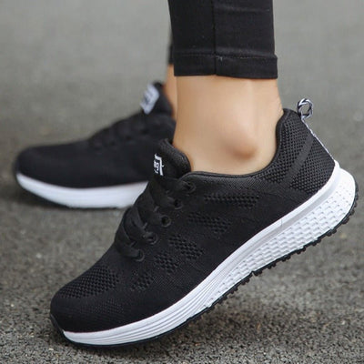 Leonie | Damen Orthopädische Schnürsenkel-Sneaker Atmungsaktives Strickobermaterial