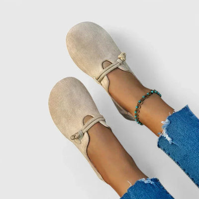 Nora | Damen Orthopädische Seildetail Slip-On Ballerinas