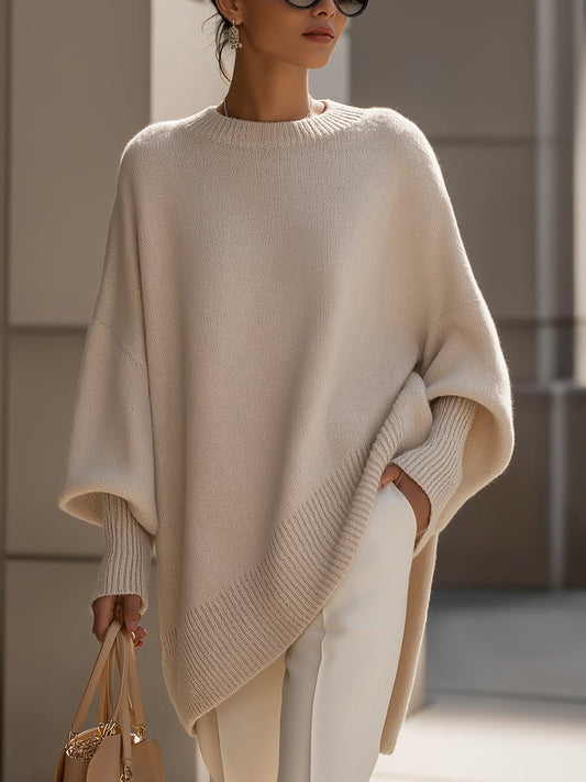 Charlotte | Damen Oversized Fledermausarm Strick Sweater