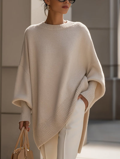 Charlotte | Damen Oversized Fledermausarm Strick Sweater