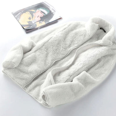 Annika | Damen Oversized Fleece-Jacke mit Stehkragen und Reißverschluss