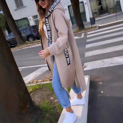 Marlene | Damen Oversized Hoodie Women Coat Langer Kapuzenmantel