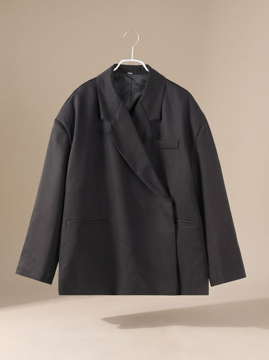 Elfriede | Damen Oversized Longblazer mit Reverskragen und Knopfdetails