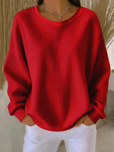 Sophie | Damen Oversized Strukturstrick Pullover