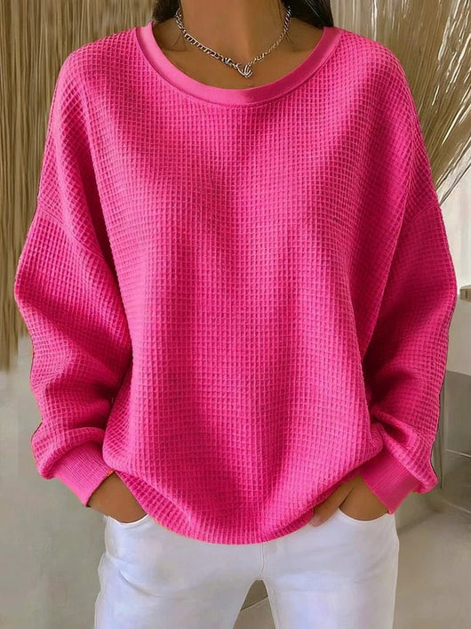 Sophie | Damen Oversized Strukturstrick Pullover