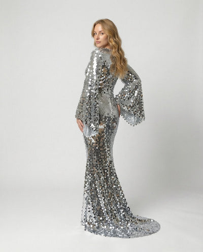 Lena | Damen Pailletten Partykleid Abendkleid glitzernd festlich