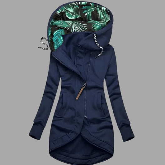 Charlotte | Damen Robuste Winter-Shelljacke mit Kapuze Reißverschluss Lang