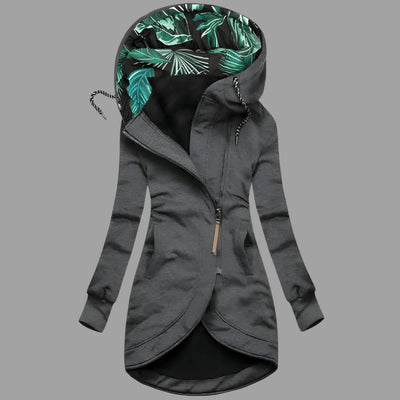 Charlotte | Damen Robuste Winter-Shelljacke mit Kapuze Reißverschluss Lang
