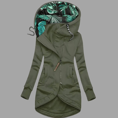 Charlotte | Damen Robuste Winter-Shelljacke mit Kapuze Reißverschluss Lang