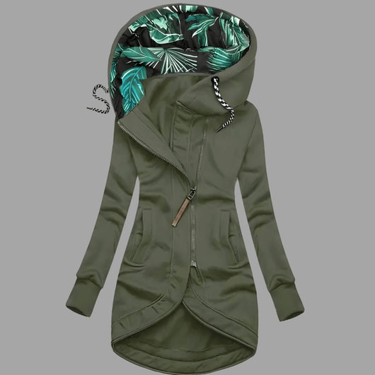 Charlotte | Damen Robuste Winter-Shelljacke mit Kapuze Reißverschluss Lang