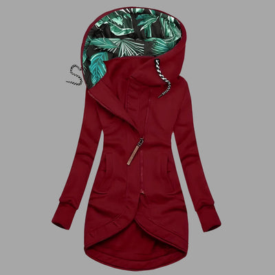 Charlotte | Damen Robuste Winter-Shelljacke mit Kapuze Reißverschluss Lang