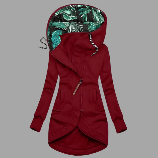 Charlotte | Damen Robuste Winter-Shelljacke mit Kapuze Reißverschluss Lang